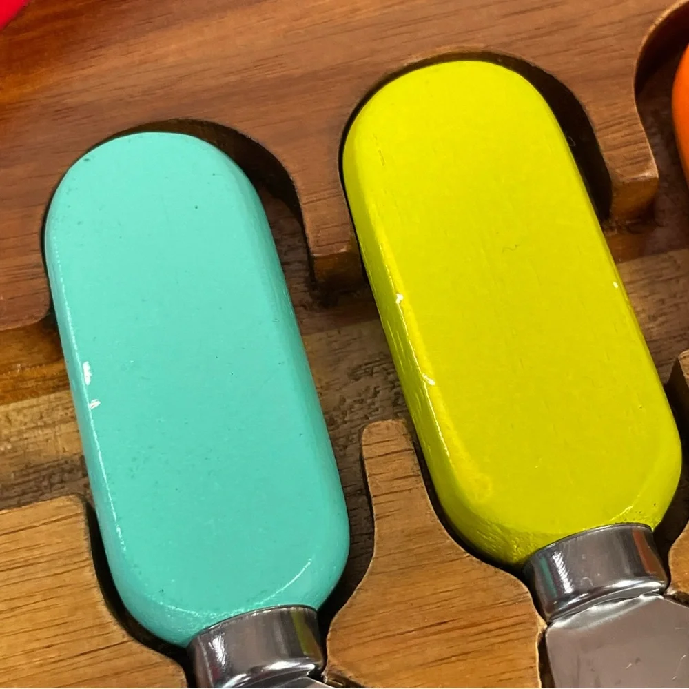 Fiesta Acacia Wood Charcuterie Board Set Hidden Drawer Cheese Tools‎